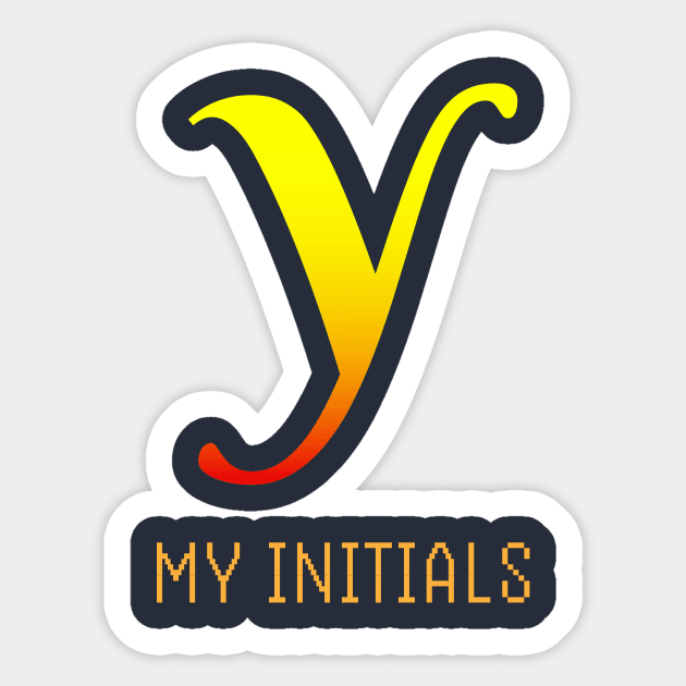 Letter Y Initials Unique Name T-Shirt Sticker by EKSU17